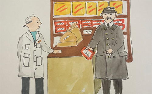 kruidenier en controleur